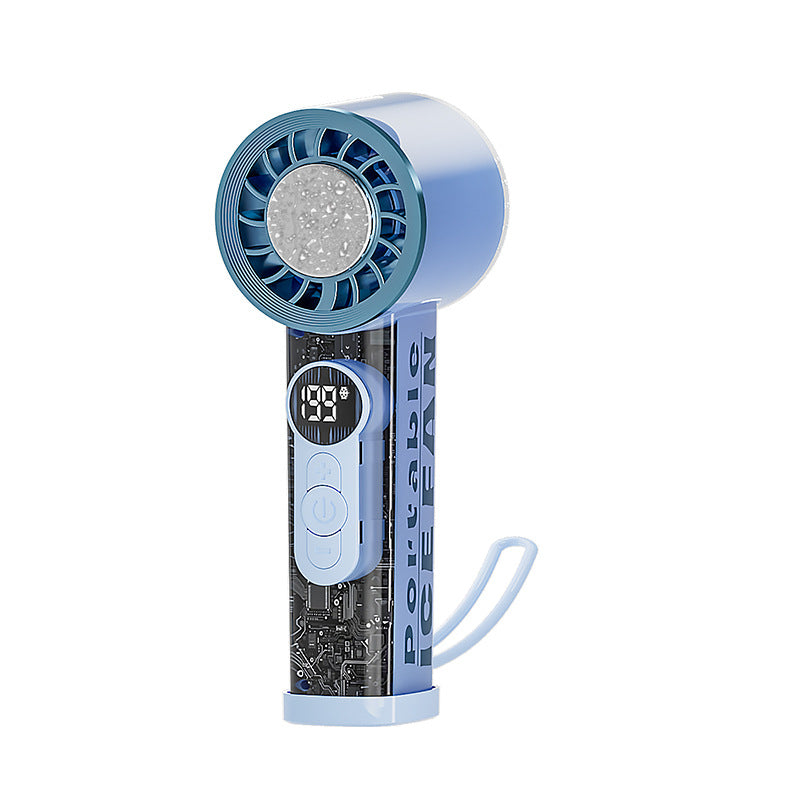 Women's Portable Digital Fan with Temperature Controlled Display Kalsten