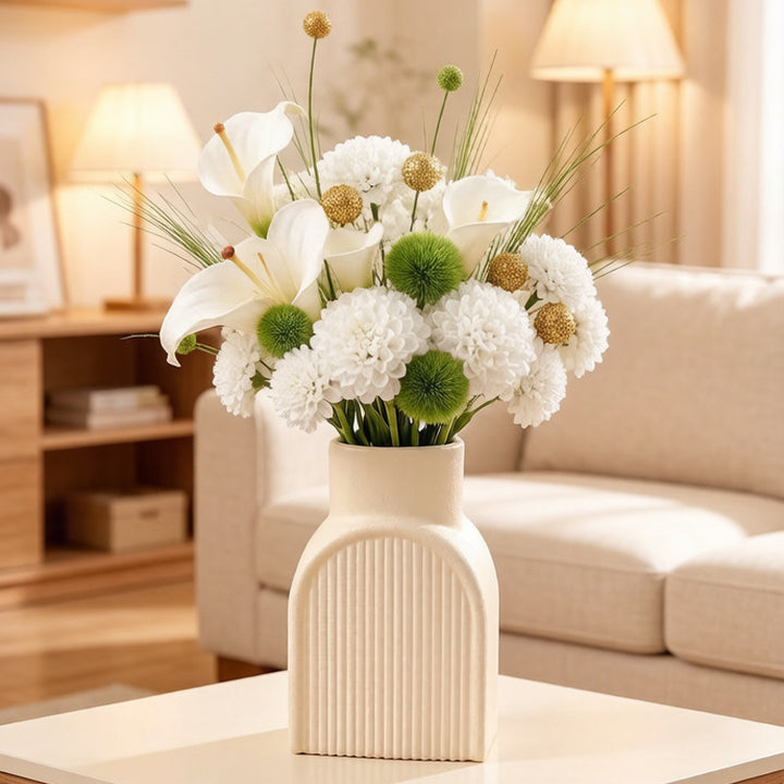 Stylish Textured Ceramic Flower Vase Kalsten