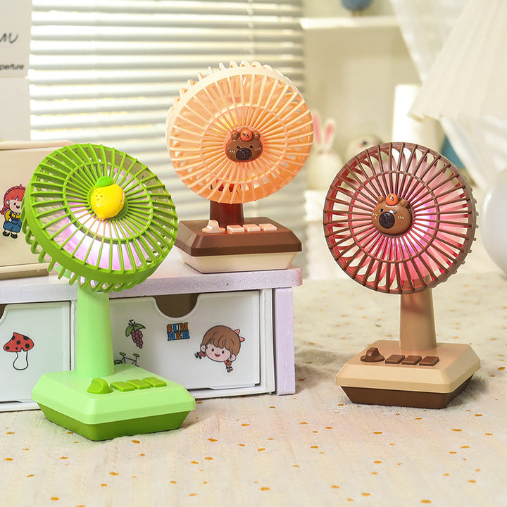 Ladies portable USB table fan in cheerful pineapple design Kalsten