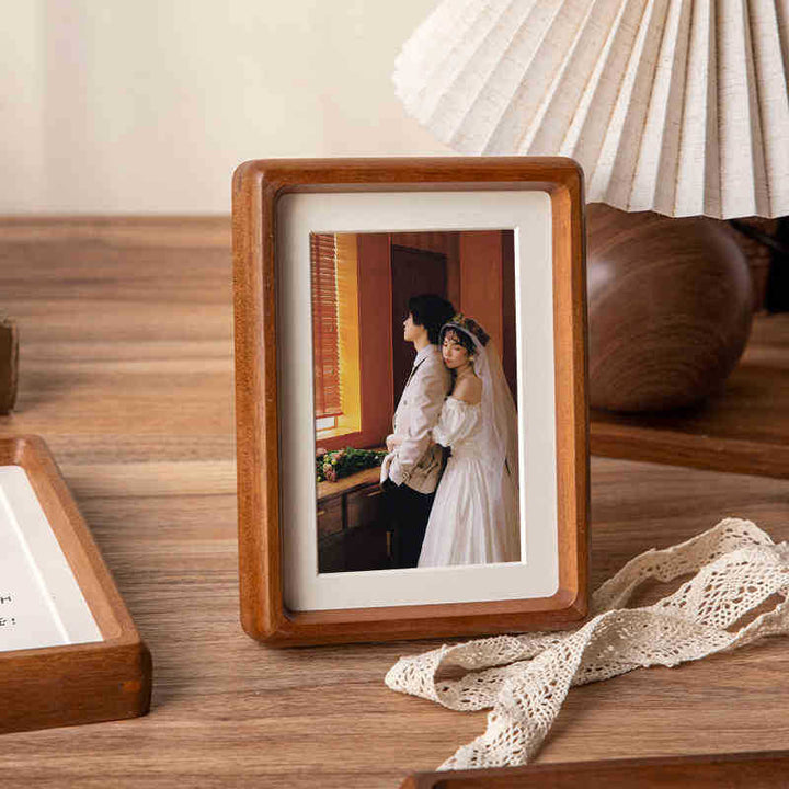 Rustic Wooden Photo Frame for Wall Display
