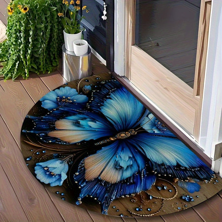 Stained Glass Sunflower Welcome Mat Kalsten