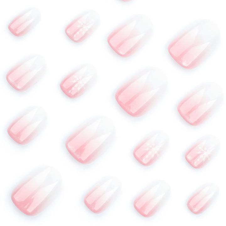 Artful Nail Extensions with Glitter and Snowflake Design Kalsten