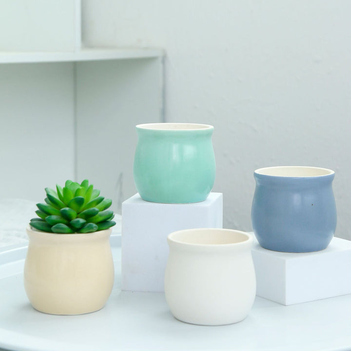 Modern Round Ceramic Planter Kalsten