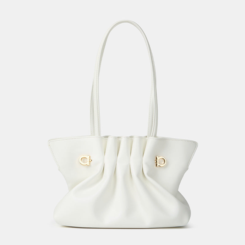 Elegant Pleated Handheld Tote Bag