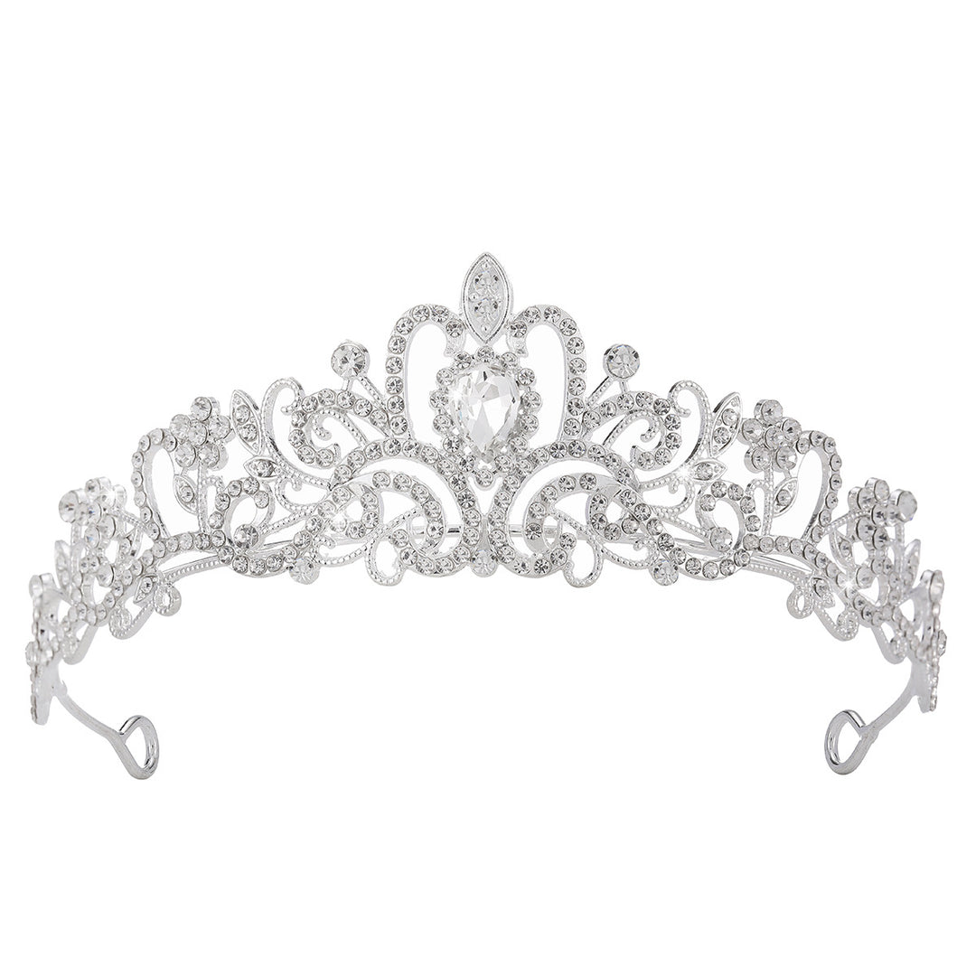Ladies Sparkling Crystal Tiara with Filigree Design Kalsten