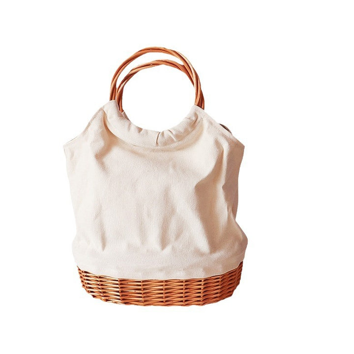 Stylish Woven Basket Tote Kalsten