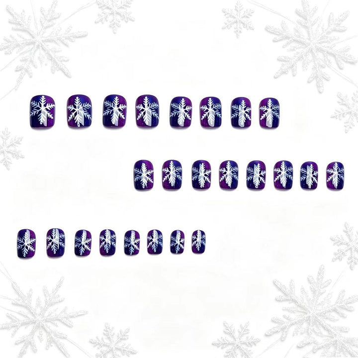 Artificial nails with festive snowflake design Kalsten