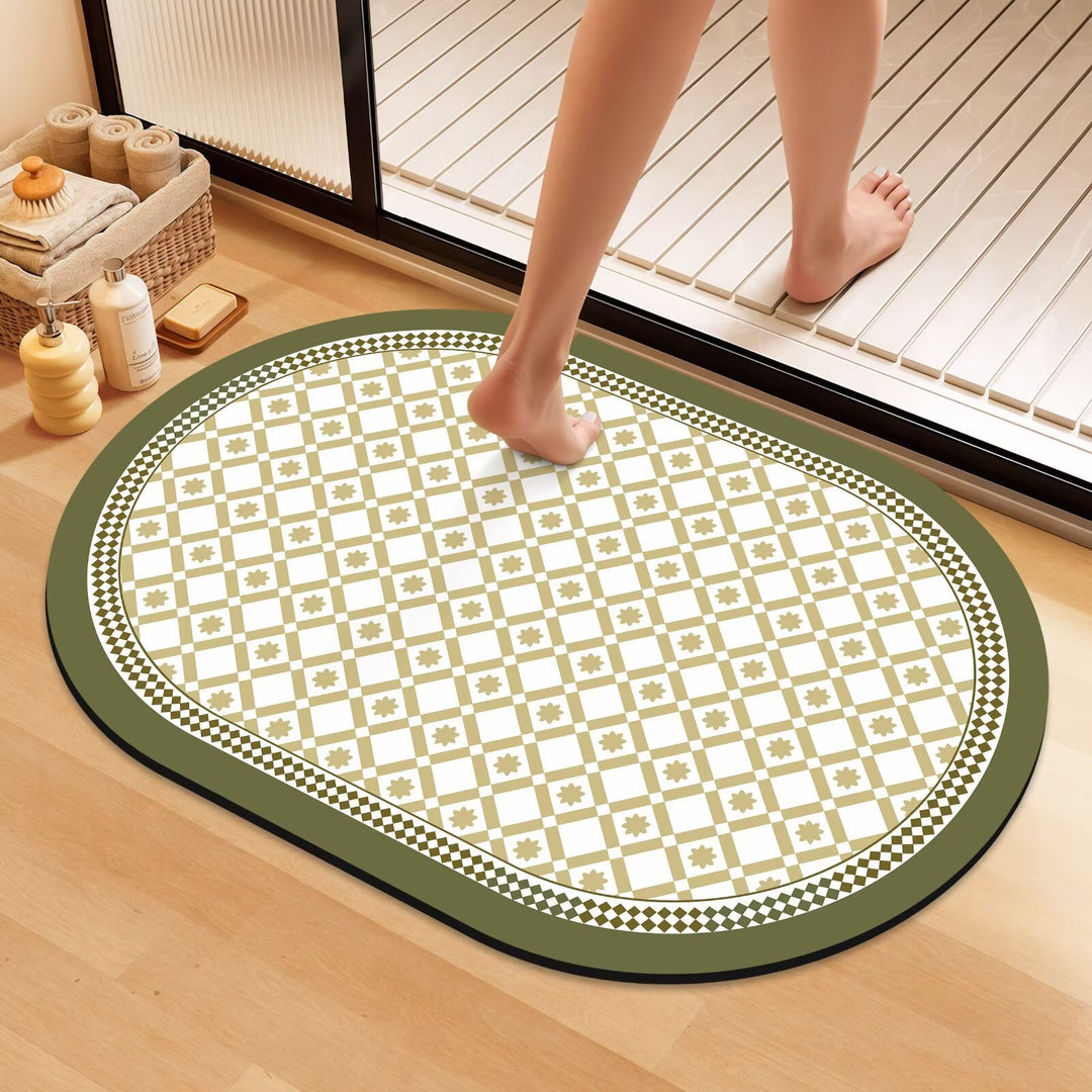 Artistic Floral Bath Mat Kalsten