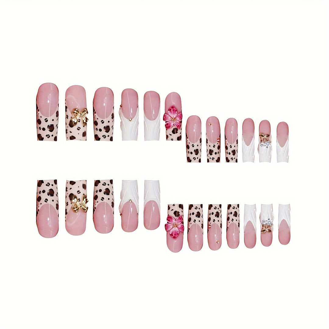 Premium Rhinestone-Embellished Stiletto Press-On Nails Kalsten