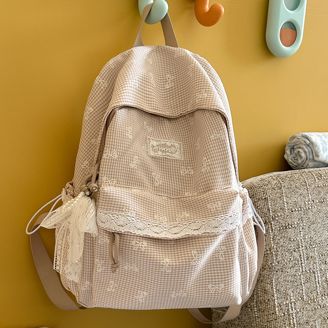Sweet Floral-Embellished Backpack Kalsten