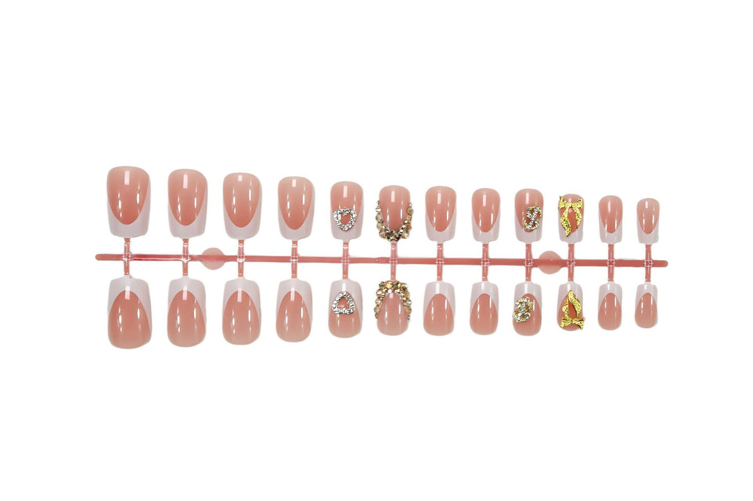 Artificial nail set with elegant jewelry and glitter elements Kalsten