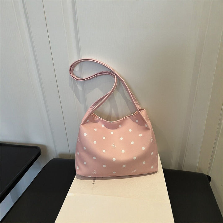 Polka Dot Patterned Handheld Tote Bag