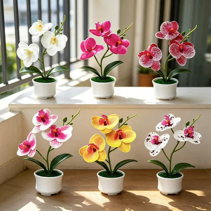 Artificial Orchid Plant for Indoor Home and Office Decor