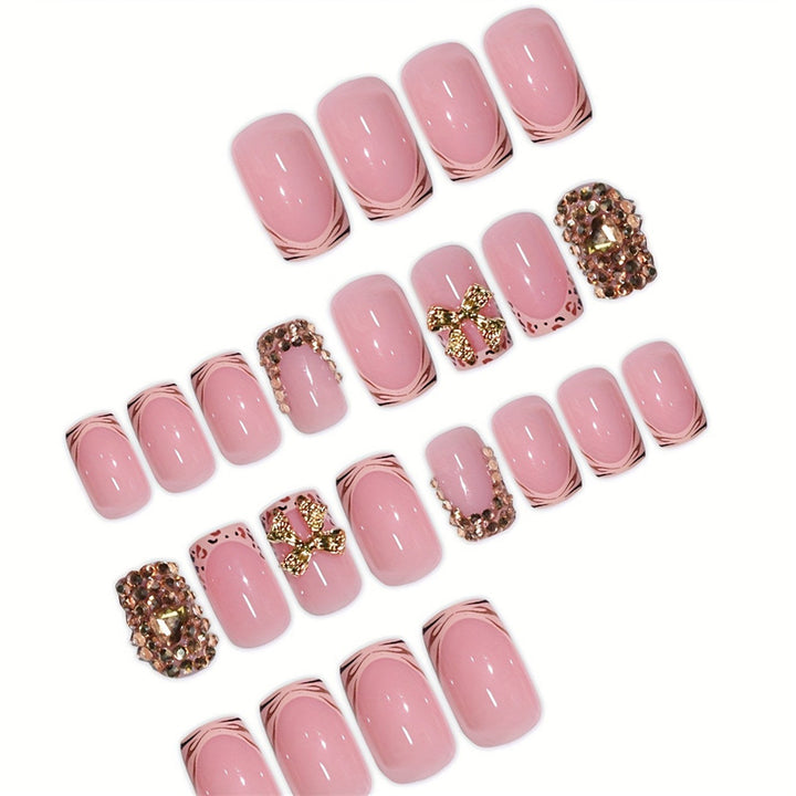 Decorative Crystal Embellished Press-On Nails Kalsten