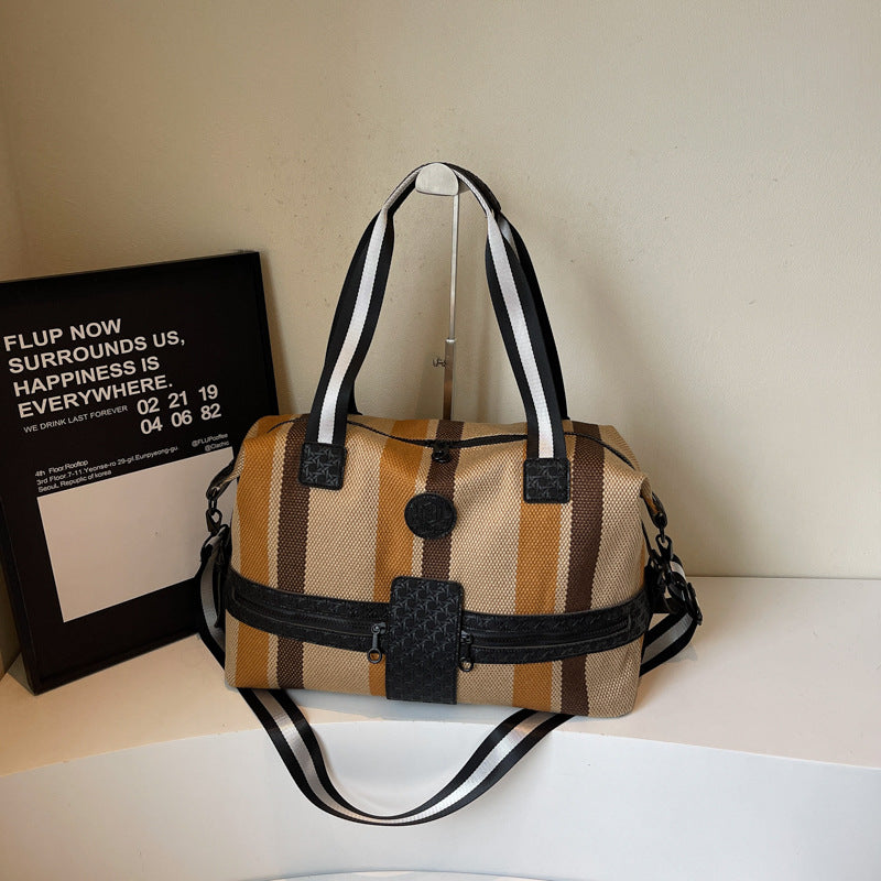 Stylish Striped Weekend Duffel Bag Kalsten