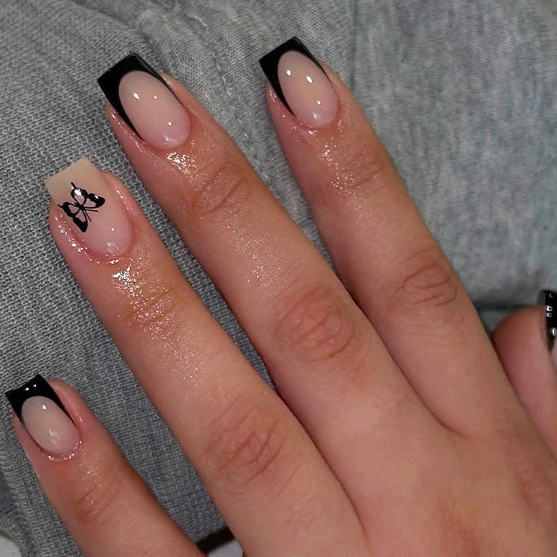 Artificial nail set with elegant butterfly designs Kalsten