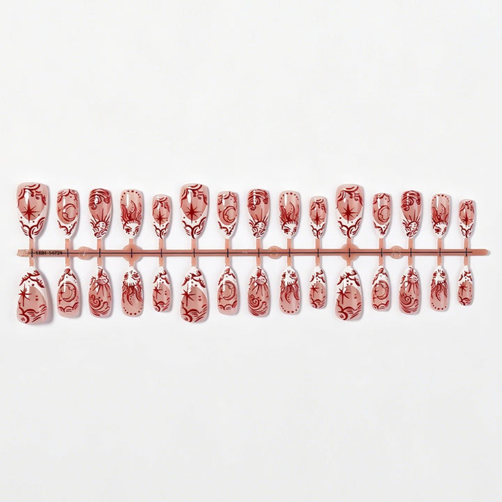 Nail art set with floral design and delicate embellishments Kalsten