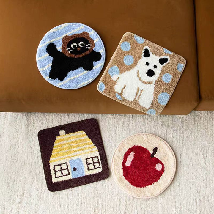 Apple-Themed Plush Bath Mat Kalsten