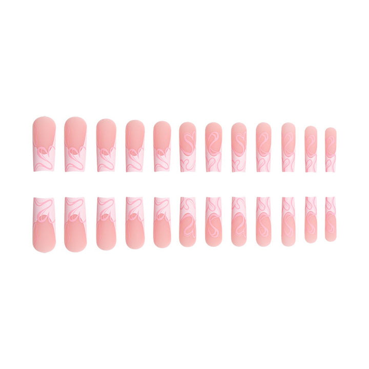 Long Press-On Nail Art Set with Heart Design Kalsten