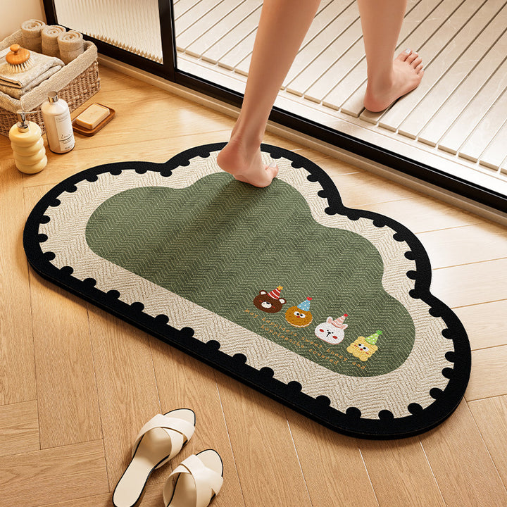 Playful Dog-Themed Bath Rug Kalsten