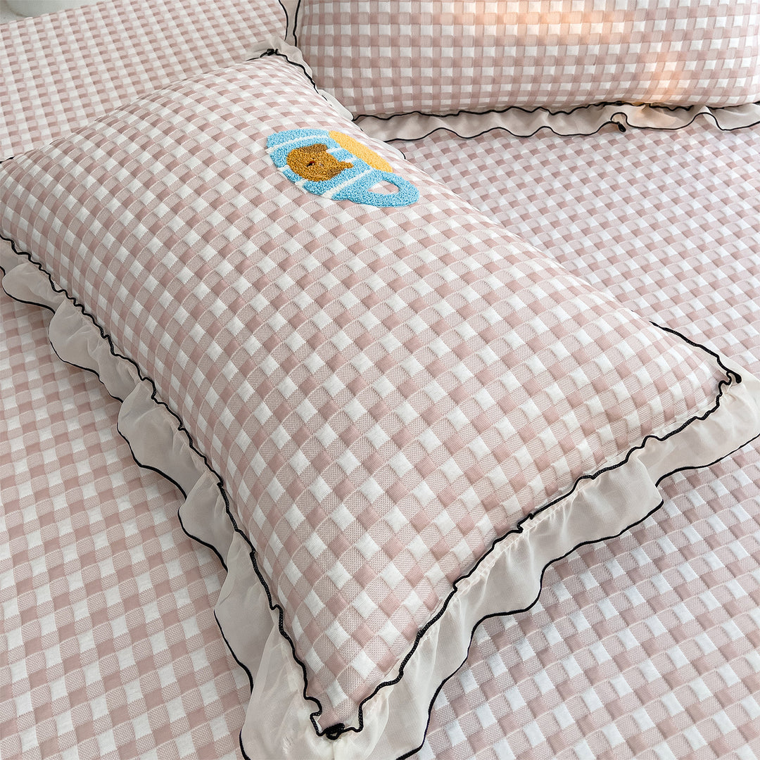 Women's cuddly blanket with playful panda motif and high-quality cotton surface Kalsten