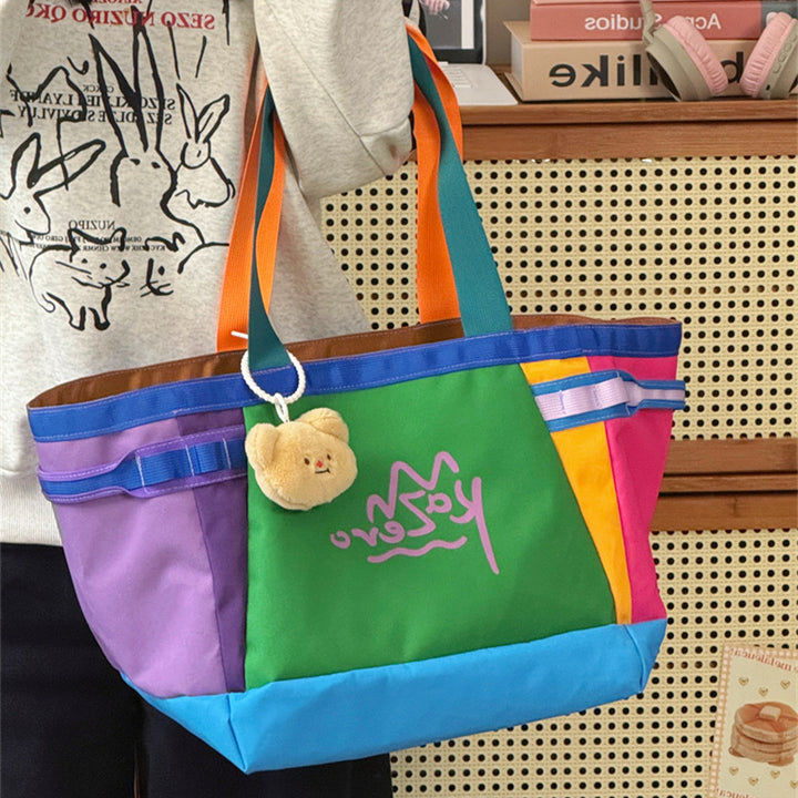 Colorful Canvas Beach Tote Bag Kalsten