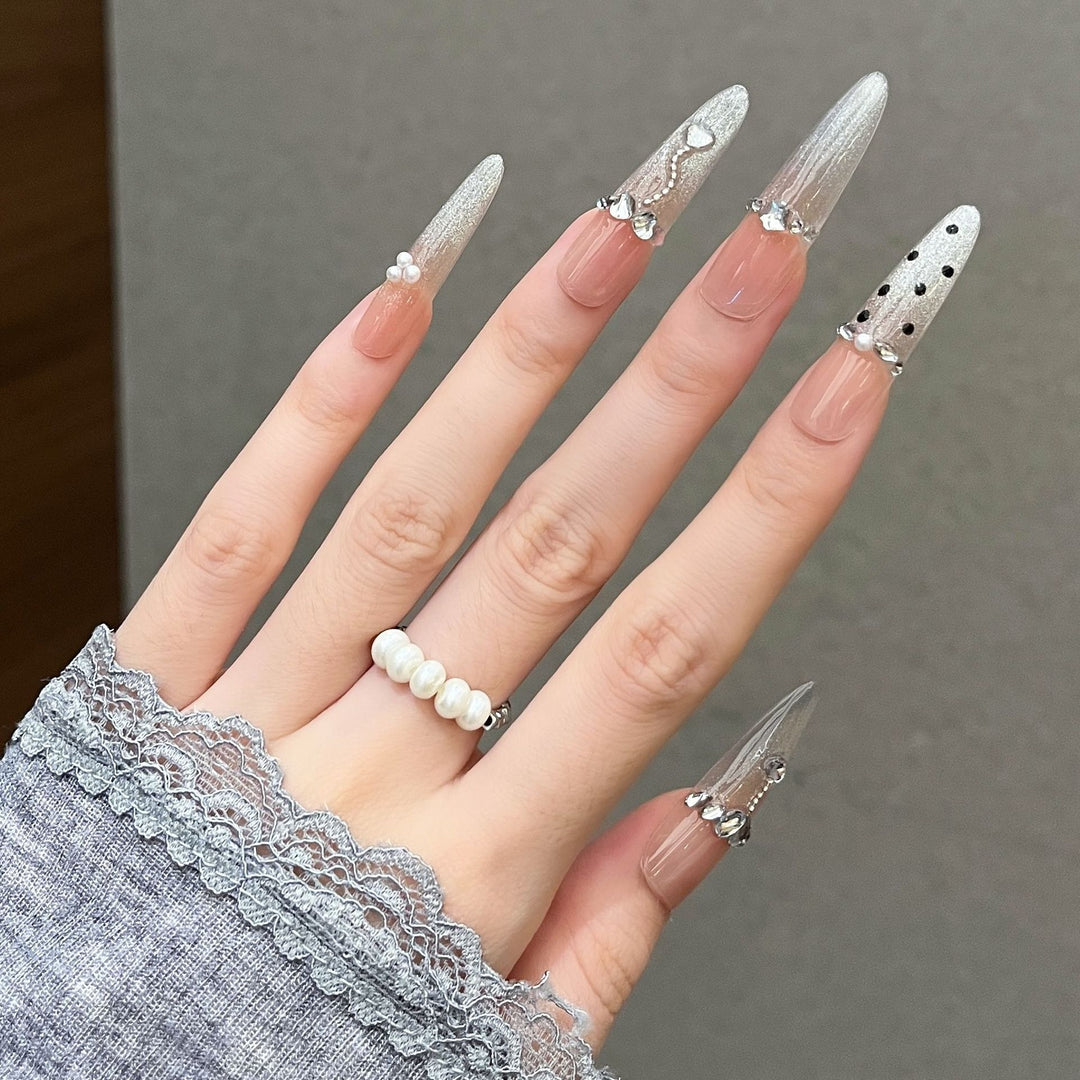 Elegant 3D Floral Press-On Nail Extensions Kalsten