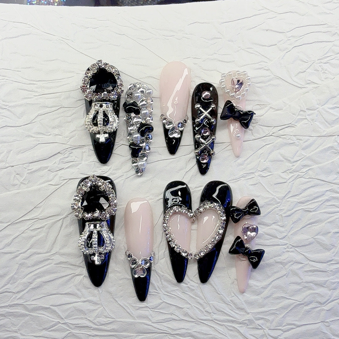Elegant Ornate Press-On Nail Art Set
