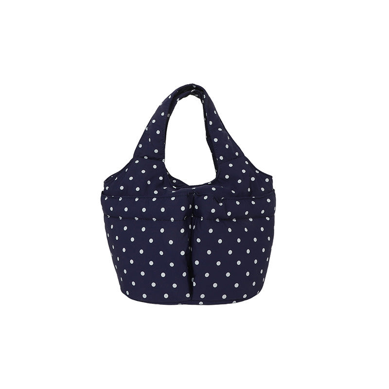 Quilted Polka Dot Utility Tote