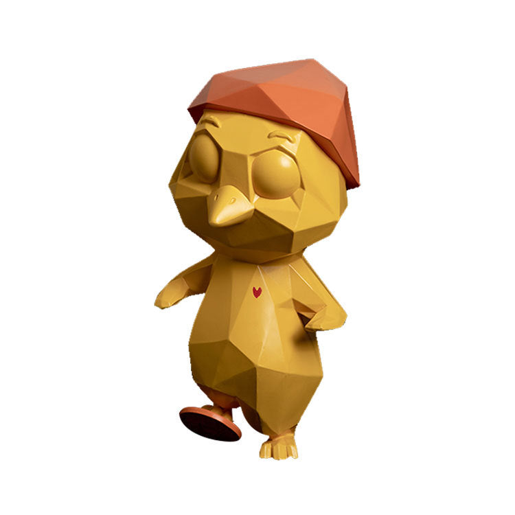 Playful Geometric Cartoon Figurine