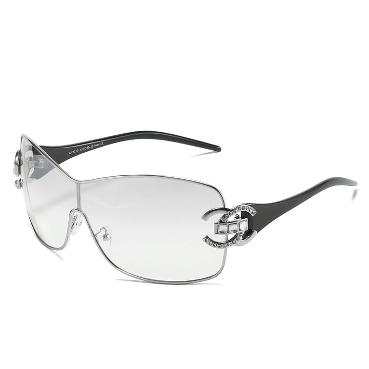 Fashionable Oversized Shield Sunglasses Kalsten