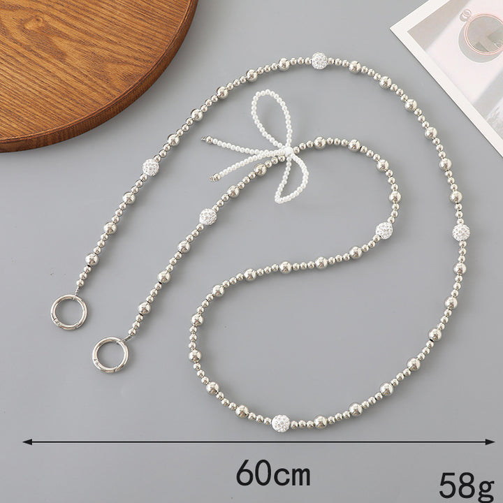 Elegant Pearl and Silver Necklace Kalsten