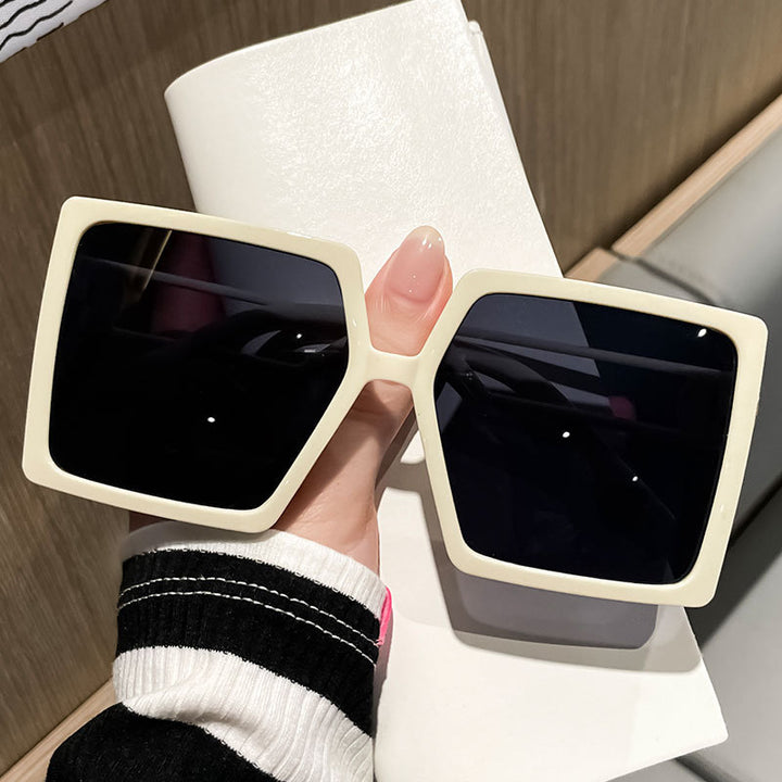 Women's Elegant Oversized Sunglasses with Geometric Frame and Polarized Lenses Kalsten