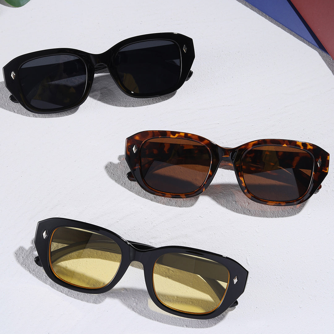 Women's stylish square sunglasses with high-quality tortoiseshell frame Kalsten