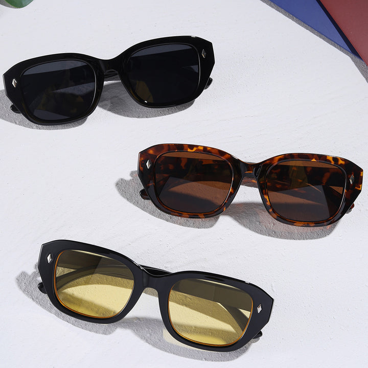 Women's stylish square sunglasses with high-quality tortoiseshell frame Kalsten