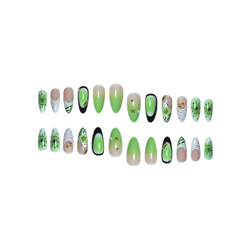 Artistic Floral Shell-Design Nail Enhancements Kalsten
