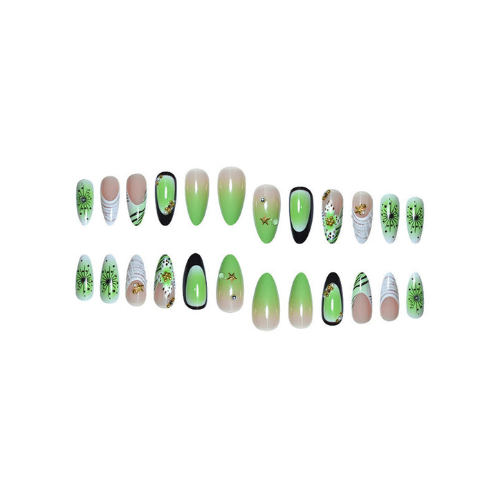 Artistic Floral Shell-Design Nail Enhancements Kalsten