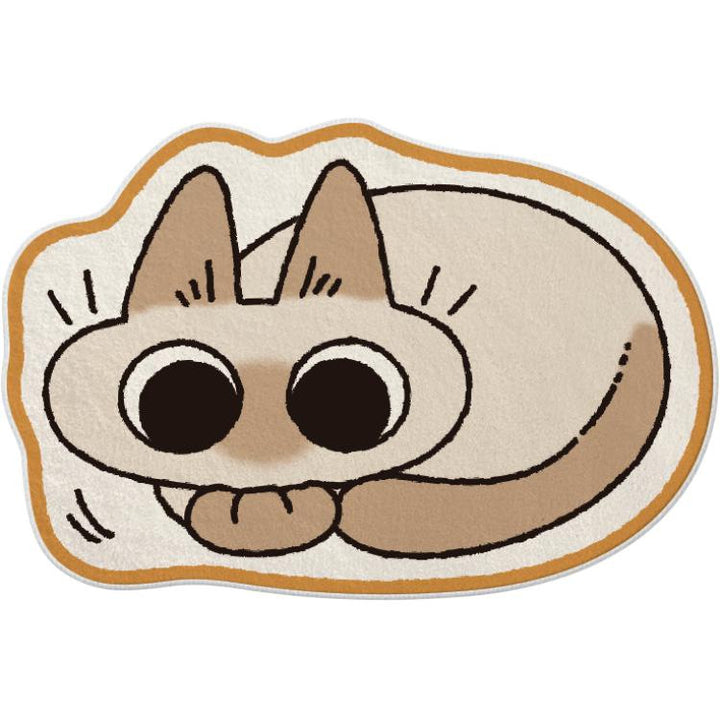 Cute Cartoon Cat-Themed Bath Mat