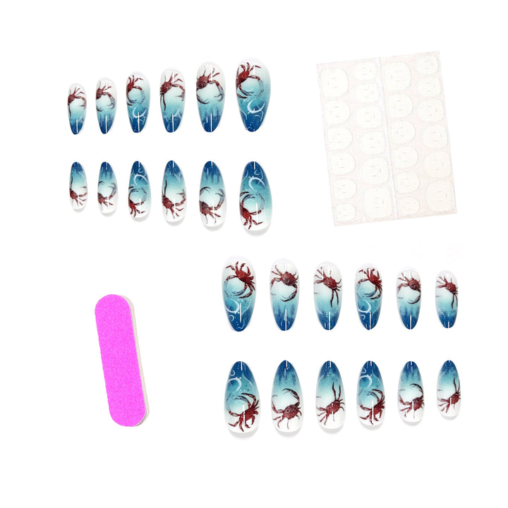 Artistic Crab-Themed Nail Art Enhancements Kalsten
