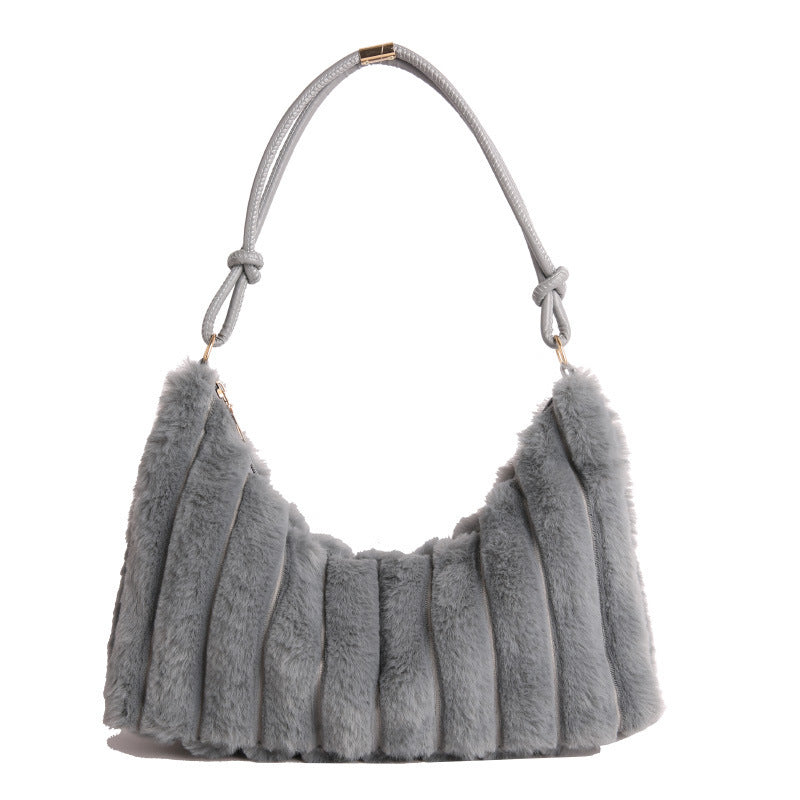Luxurious Faux Fur Hobo Bag Kalsten