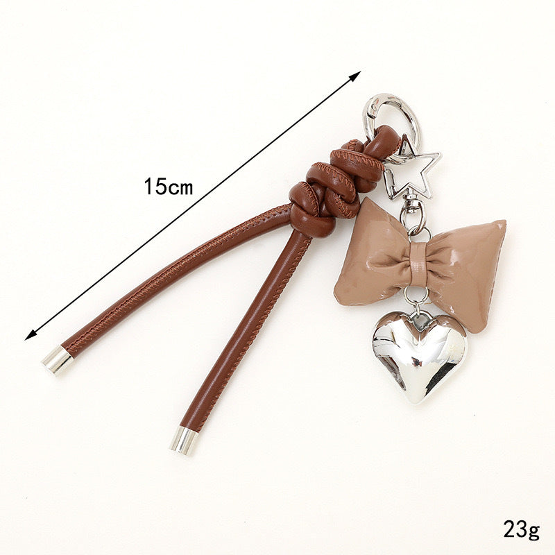 Fashionable Bow and Heart Keychain kalsten