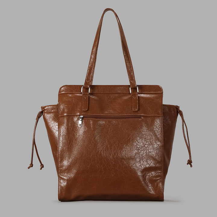 Luxurious Multi-Pocket Leather Tote Bag