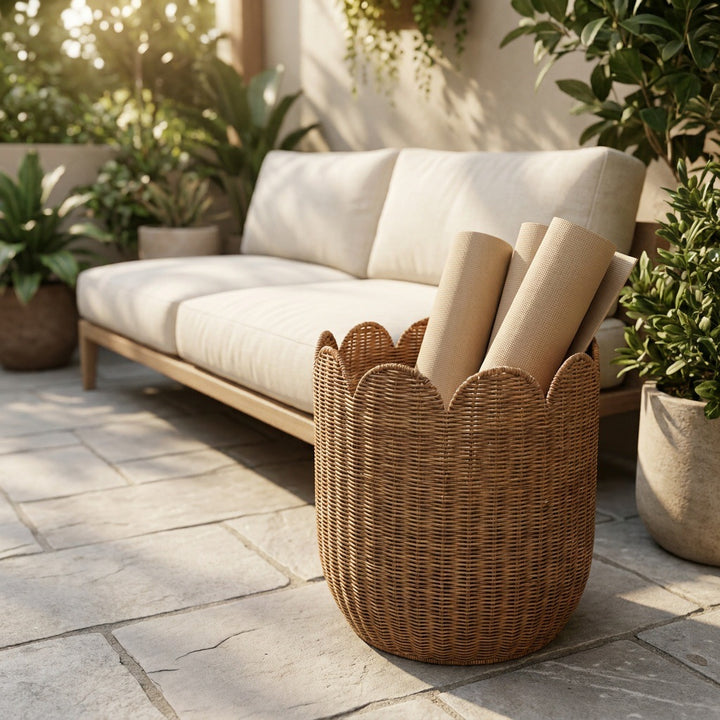 Decorative basket with wavy edge Kalsten