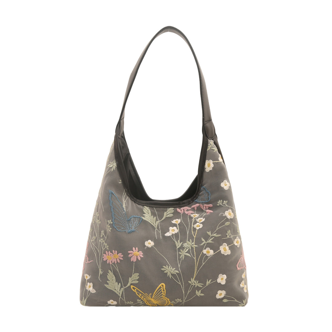 Artistic Embroidered Hobo Bag