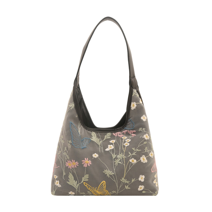 Artistic Embroidered Hobo Bag