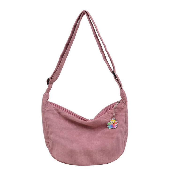 Casual Corduroy Shoulder Bag