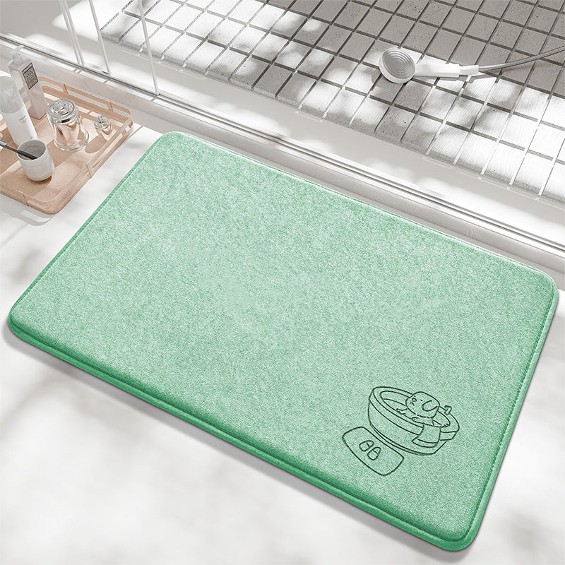 Playful Bunny Design Bath Mat Kalsten
