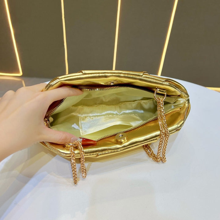 Stylish Metallic Evening Handbag
