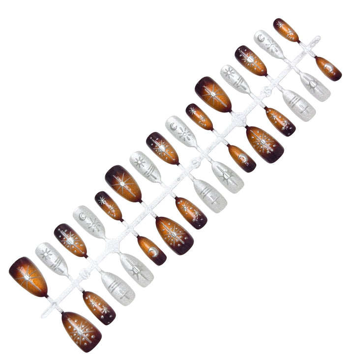 Artistic Celestial Press-On Nail Set