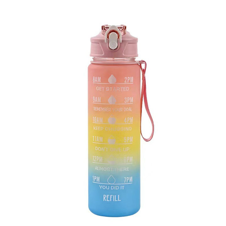 Women's Motivation Water Bottle with Integrated Time Marking Kalsten